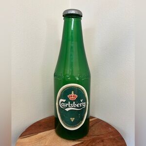 Carlsberg Beer Plastic Bottle Coin Bank 11.5”